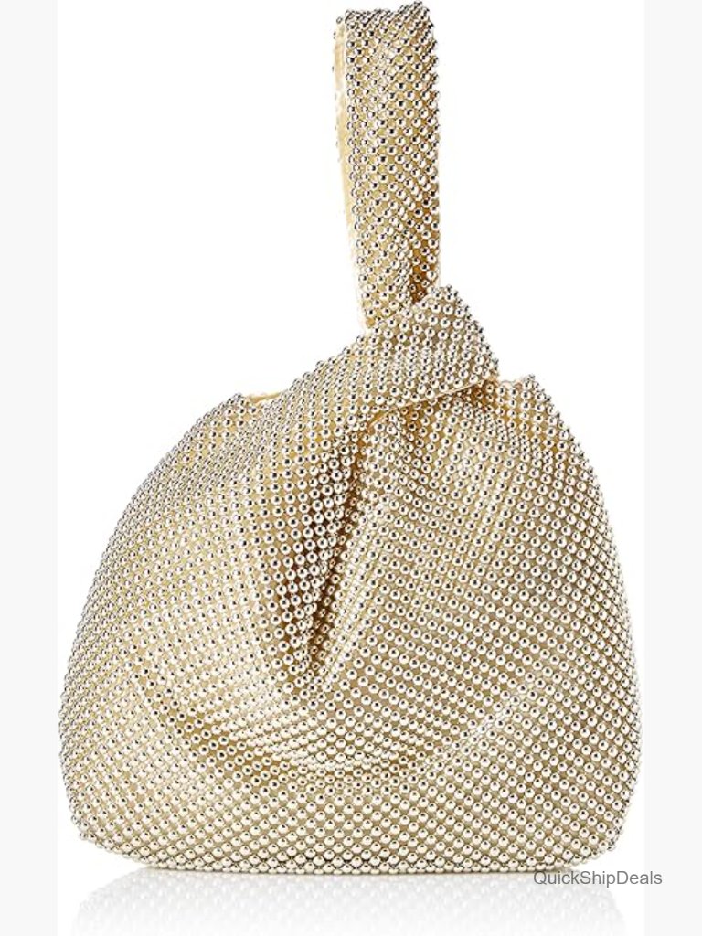 Mesh Evening Bag With Ring Handles And Magnetic Closure